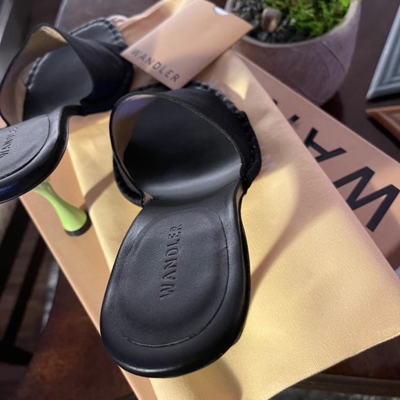 Wandler Sandals Black Satin - Picture 3 of 11